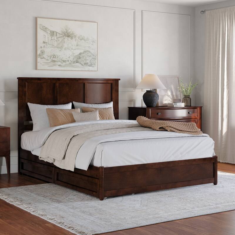 Felicity Platform Bed with Panel Footboard and Storage Drawers