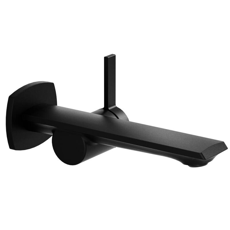 Modland Wall Mount Single Hole Bathroom Faucet with Valve Single Handle And Hot/Cold Indicator