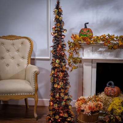 65 in. Illuminating Halloween Pop Up Tree