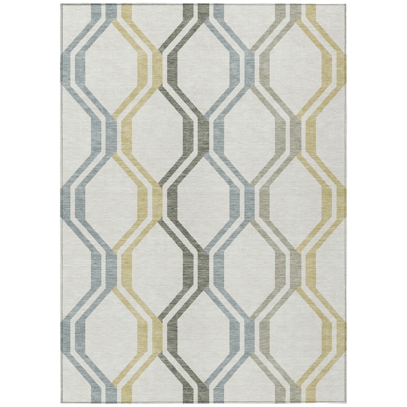 Machine Washable Indoor/ Outdoor Contemporary Dimensions Chantille Rug