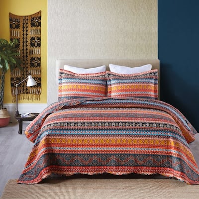 3 Piece Bohemian Quilt Bedspread Set By012