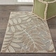 preview thumbnail 1 of 16, Nourison Aloha Leaf Print Vibrant Indoor/Outdoor Area Rug 2' x 3' - Natural