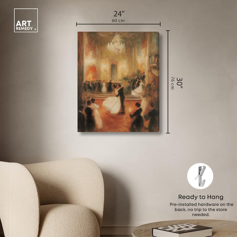 Ballroom Dance Canvas by Art Remedy, Gallery Wrapped