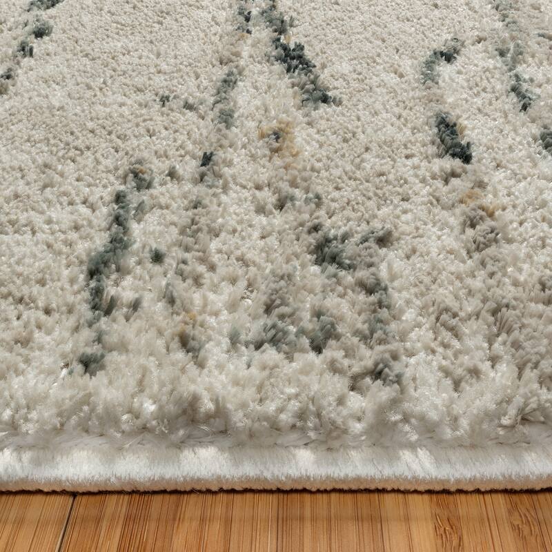 Gertmenian Trevi Polyester High-Low Plush Neutral Modern Abstract Indoor Area Rug Collection