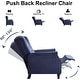 preview thumbnail 5 of 11, Pushback Recliner Chair, Fabric Armchair Push Back Recliner with Rivet Decoration, Single Sofa Accent Chair