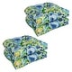 preview thumbnail 3 of 23, 19-inch Rounded Back Indoor/Outdoor Chair Cushions (Set of 4) - 19" x 19" Lesandra Sunblue