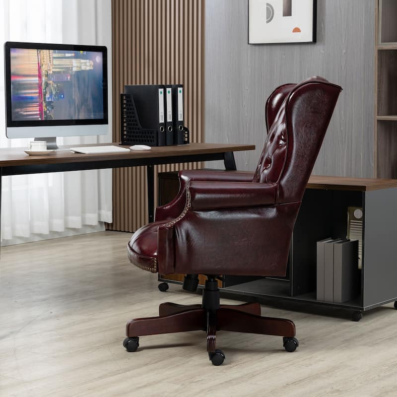Office High Back Reclining Chair,Thick Padded Seat and Backrest,Desk Chair with Smooth Glide Caster Wheels,1 Pack