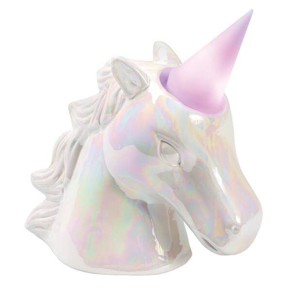 What on Earth Unicorn Night Light Coin Bank - Removable Color-Changing LED Lighted Horn - 8 in. x 4.13 in. x 8.5 in.