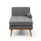 preview thumbnail 3 of 20, Fluhr Mid-century Modern Chaise Sectional by Christopher Knight Home