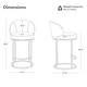 preview thumbnail 15 of 51, Spruce & Spring Chloe Upholstered Swivel Counter Bar Stool with Metal Frame and Arched Back
