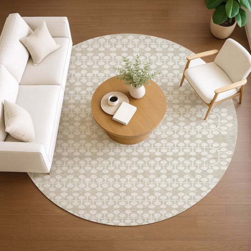 Machine Washable Indoor/ Outdoor Modern Ailey Chantille Rug