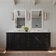 preview thumbnail 13 of 148, Ancerre Designs Audrey Bathroom Vanity Set 84" - Black Onyx