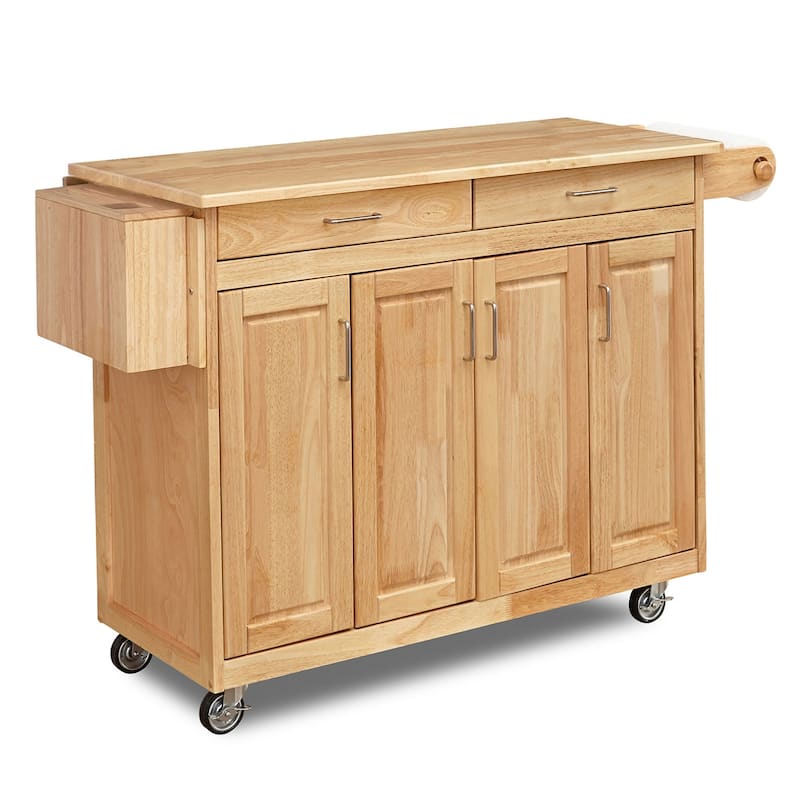 Homestyles General Line Brown Wood Kitchen Cart - N/A - Kitchen Cart - Wood - Brown