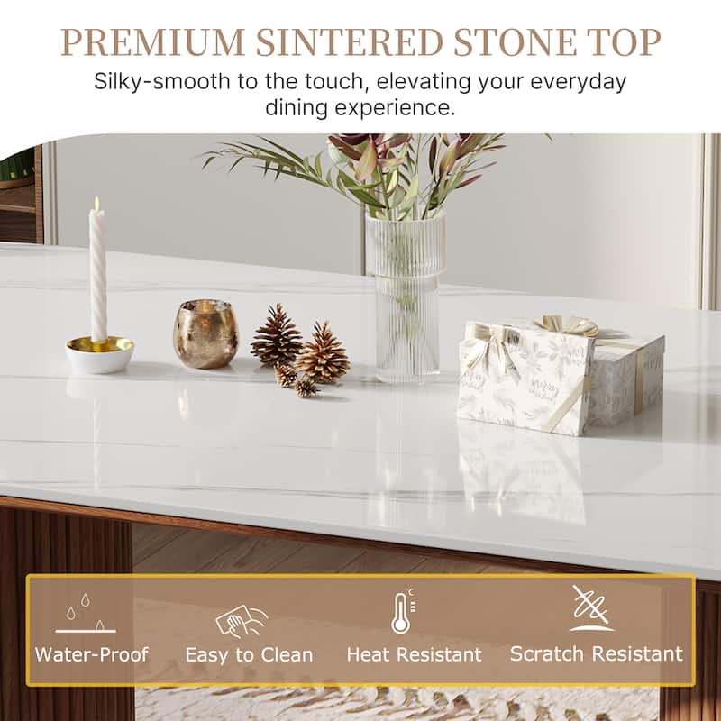 71" Modern Oval Writing Desk,Glossy White Office Table,with Double Solid Wood Legs, 3 Colors Optional