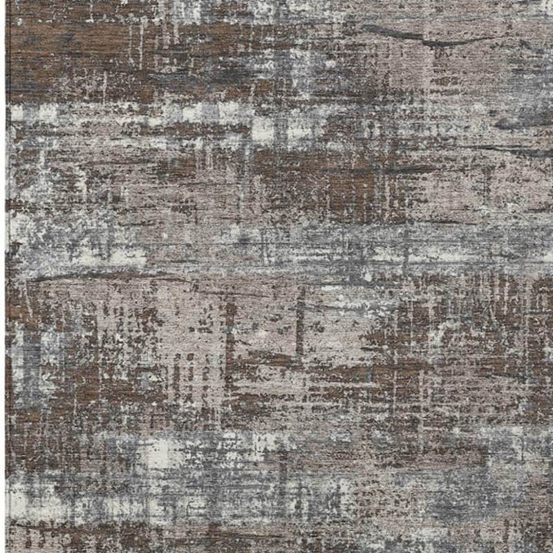 HomeRoots Geometric Transitional Rectangle Outdoor Rug