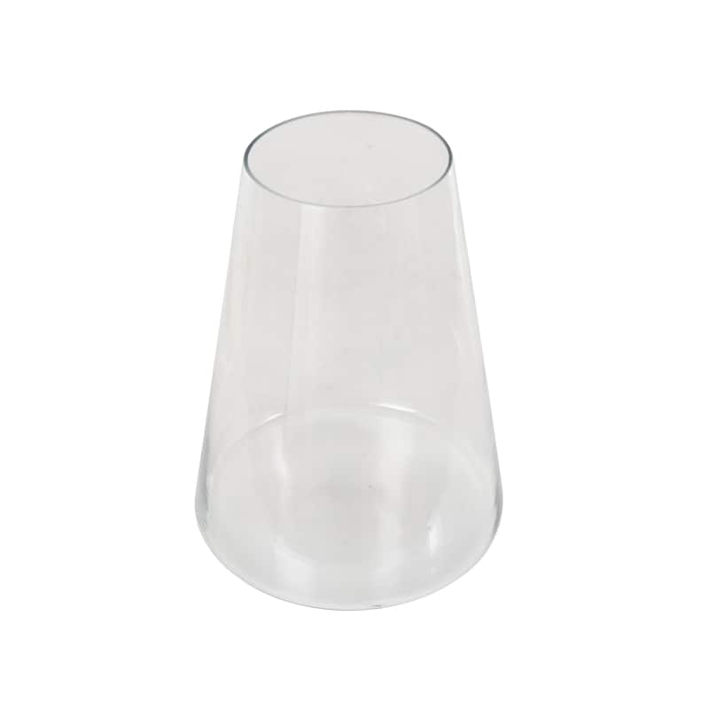 Glass Cone Shaped Vase - Clear - Roche River Decor