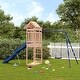 preview thumbnail 1 of 15, vidaXL Swing Set Outdoor Backyard Wooden Playground Equipment for Kids Age 3-8 166.1" x 72.8" x 93.7" Douglas
