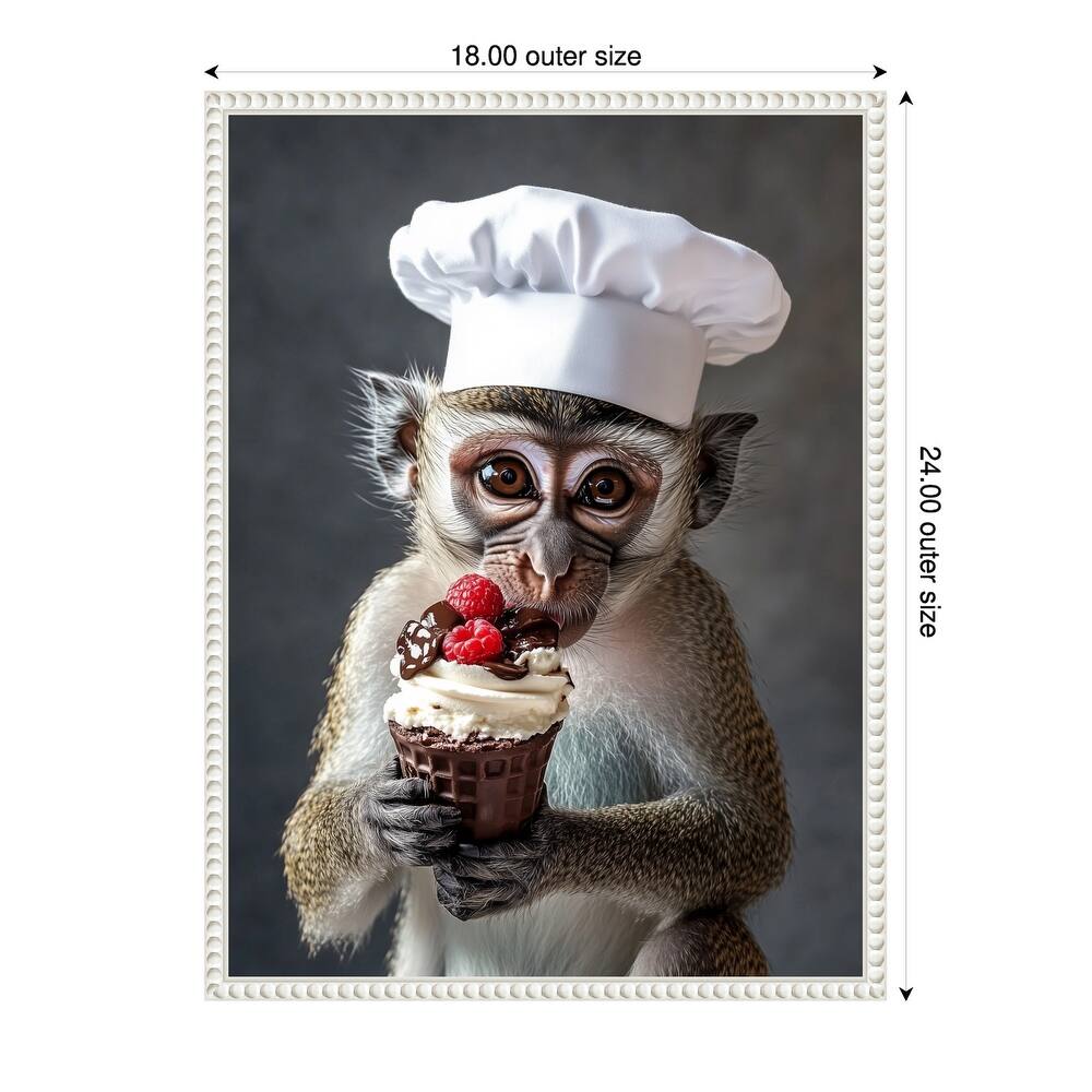 The Vervet Pastry Chef by Mowzu Framed Canvas Wall Art