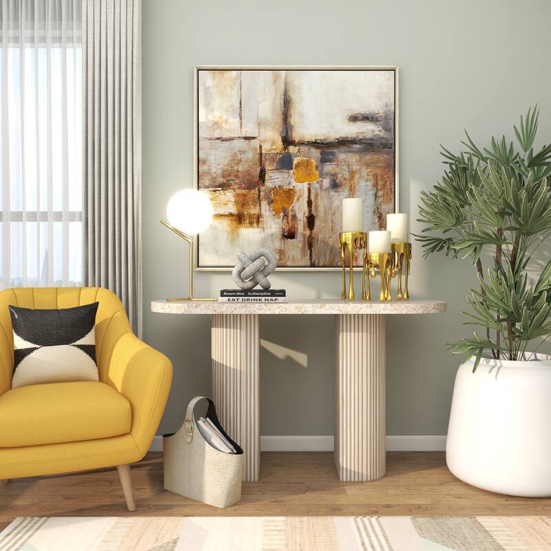 CosmoLiving by Cosmopolitan Silver, Gold or Black Aluminum Abstract Pillar Drip Candle Holder (Set of 3)