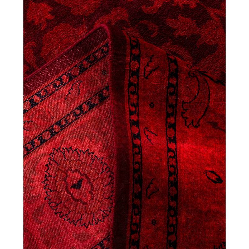 Overdyed One-of-a-Kind Hand-Knotted Area Rug - Red - 8' 0" x 12' 5"