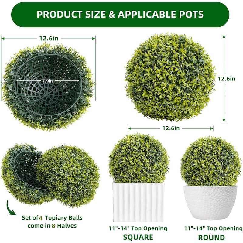 Decorative Artificial Plant Topiary Boxwood Balls for Home Decor, Wedding