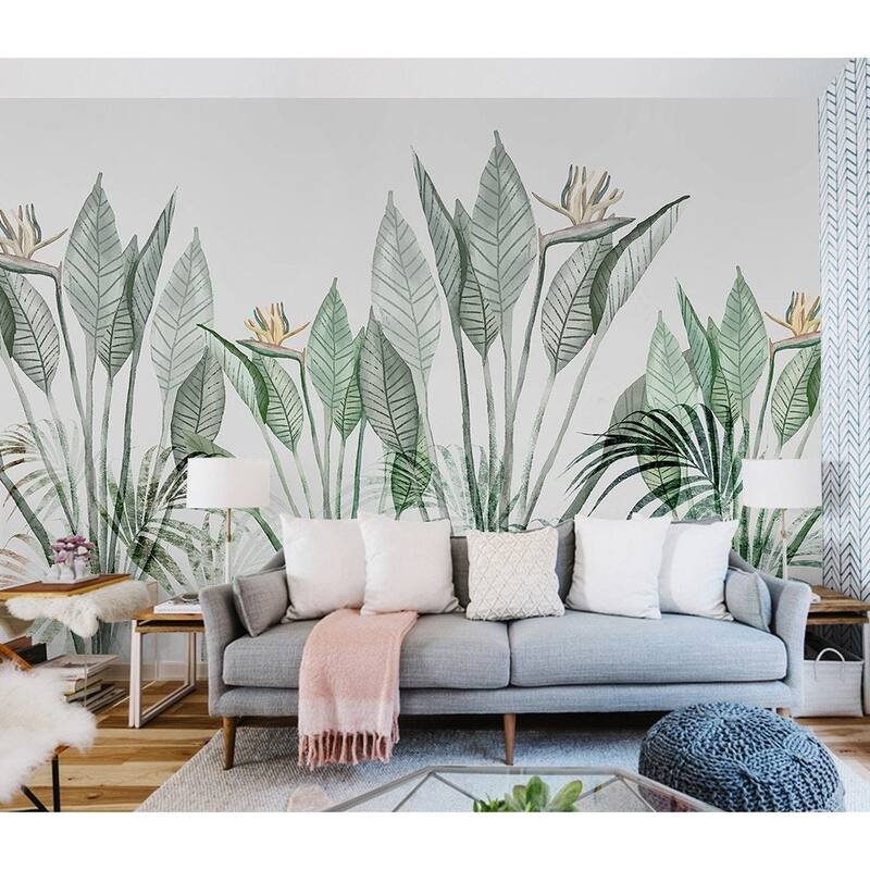 GK Wall Design Vintage Palm Leaf Tropical Removable Wallpaper