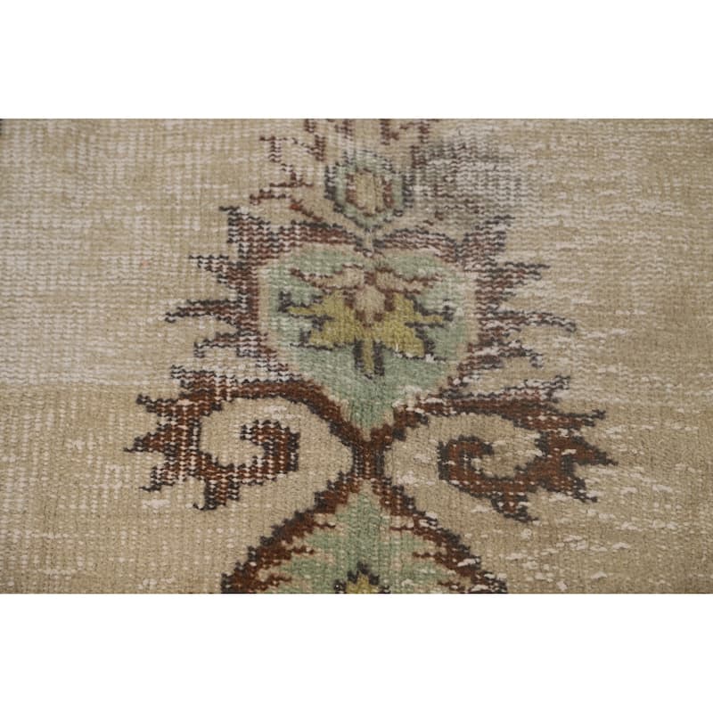 Distressed Anatolian Turkish Vintage Area Rug Handmade Wool Carpet - 5'1"x 8'6"