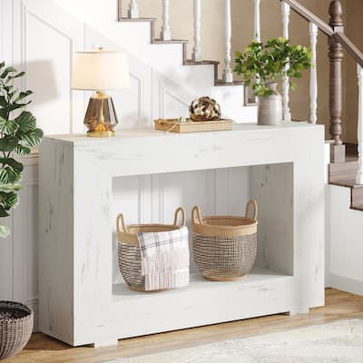 47 Inches Narrow Wood Console Table with Storage - 47.24" W x 29.1" H x 11.81" D