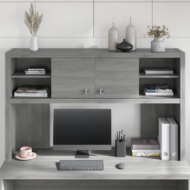 Echo 60W Hutch by Bush Business Furniture - Modern Gray