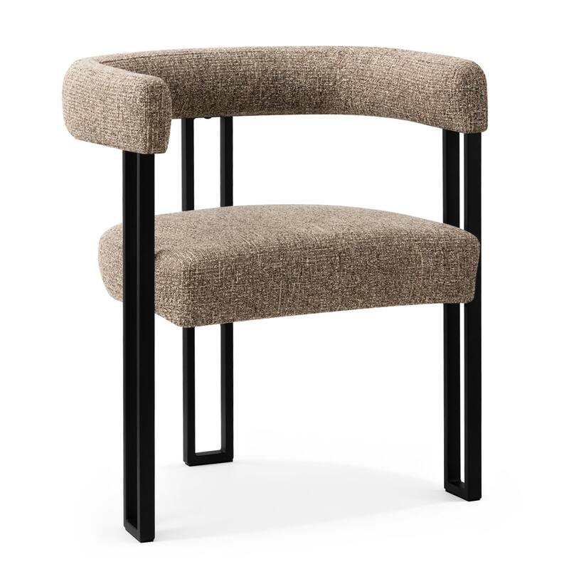 17" Seat Height Upholstered Armchair (Set of 4) - Brown