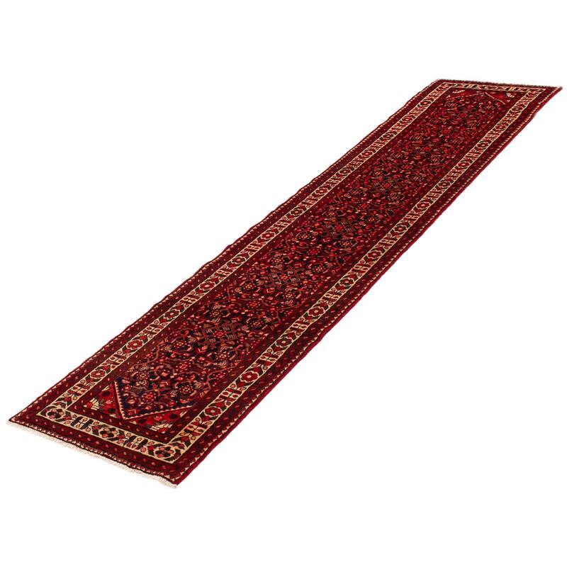 ECARPETGALLERY Hand-knotted Andelz Navy Wool Rug - 2'8 x 12'8