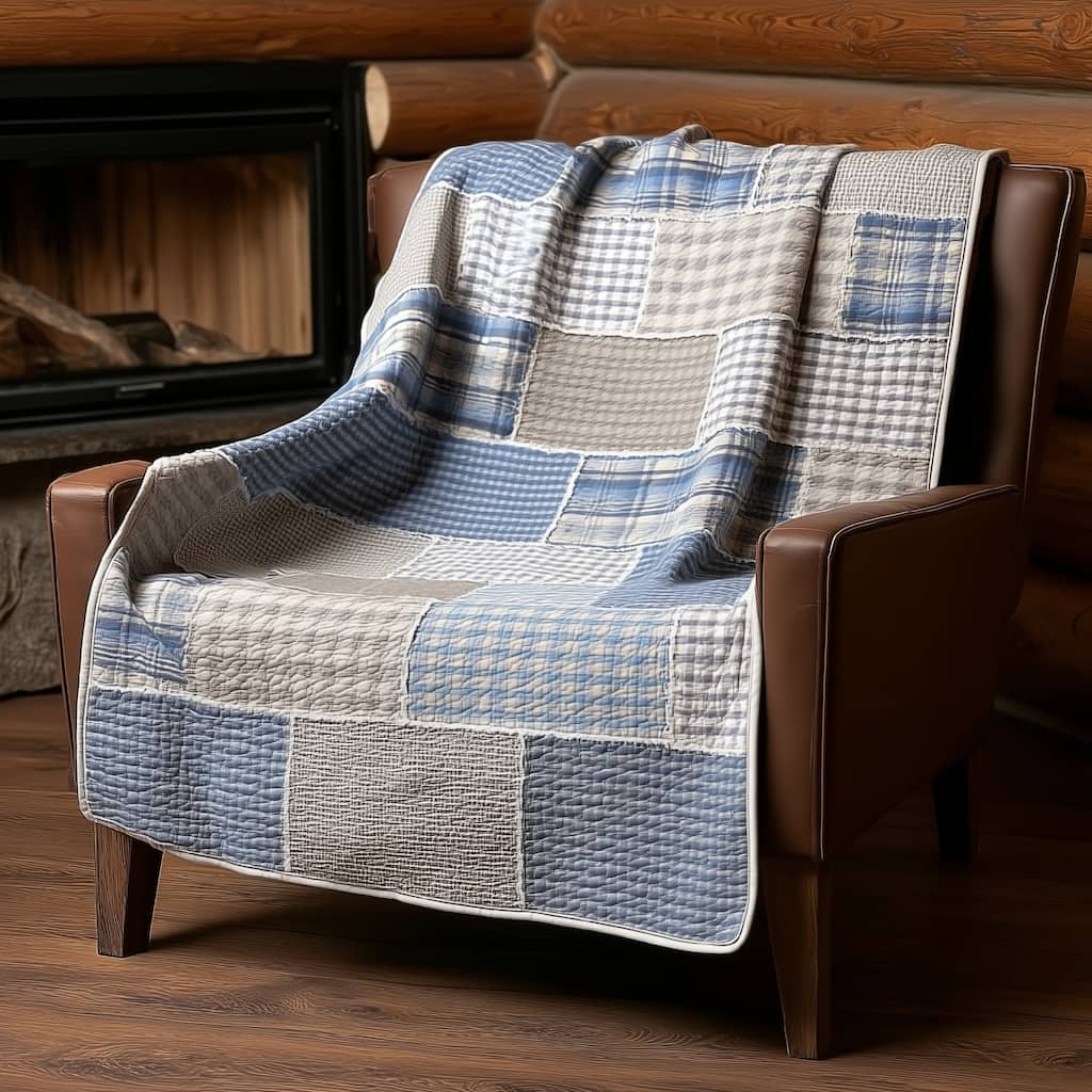 Donna Sharp Slate Cobblestone Cotton Throw