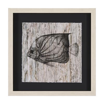 Wood Grain Fish IV Framed Art Print