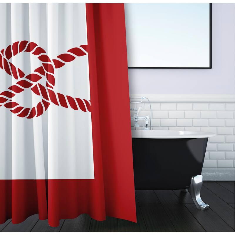 Nautical Knot Geometric Print 71x74-inch Shower Curtain