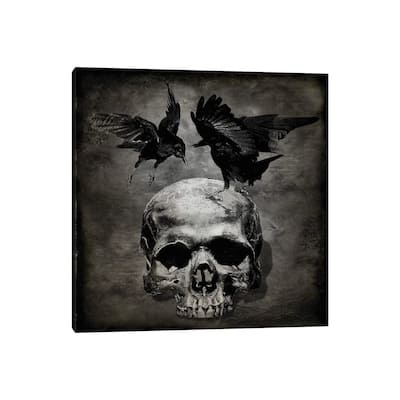 iCanvas "Skull With Crows" by Martin Wagner Canvas Print