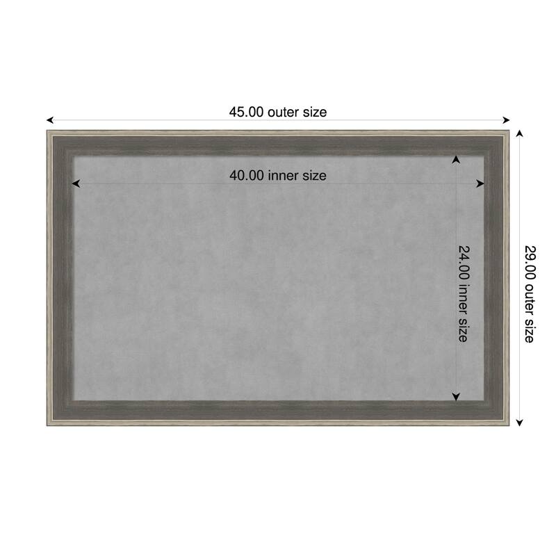 Amanti Art Cottage Grey Silver Framed - 45 x 29 in