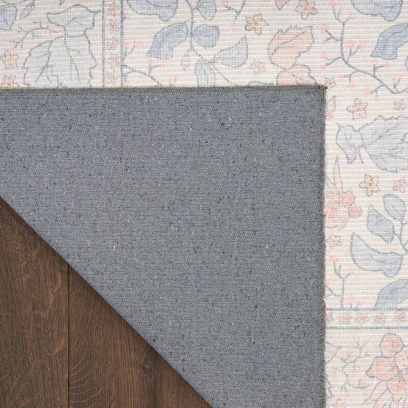 Nourison Botanical Washables Indoor only Textured Floral Area Rug