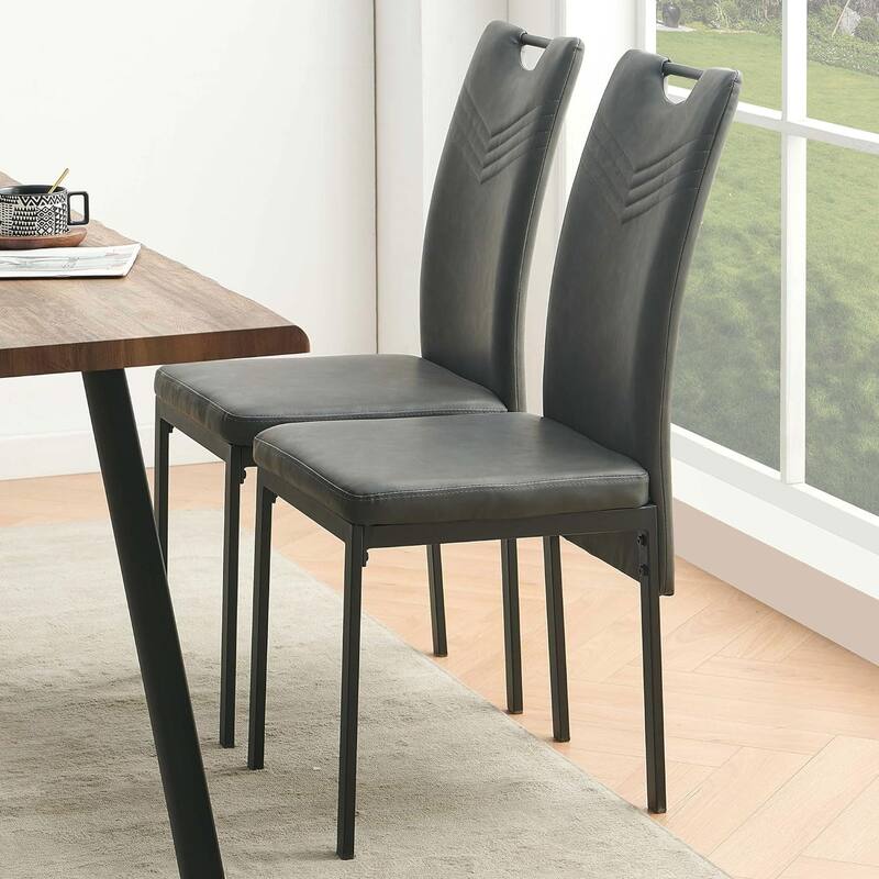 Howtai Upholstered PU Leather Home Kitchen Dining Chairs