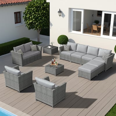 XIZZI 12-piece Outdoor Patio Furniture Sectional Set (fully assembled)