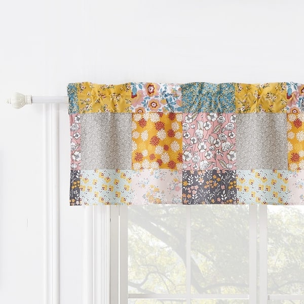 slide 2 of 4, Barefoot Bungalow Carlie Calico Window Valance, 60x16-inch - 60x16 inches