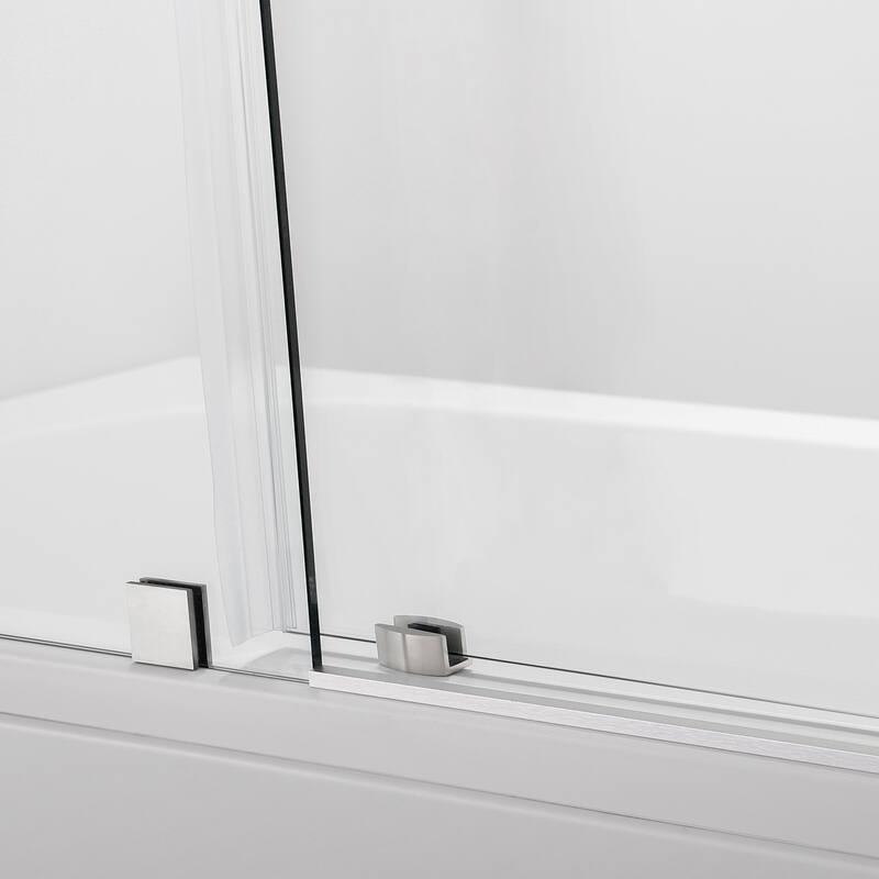 Villena 60" W x 58" H Single Sliding Frameless Tub Door