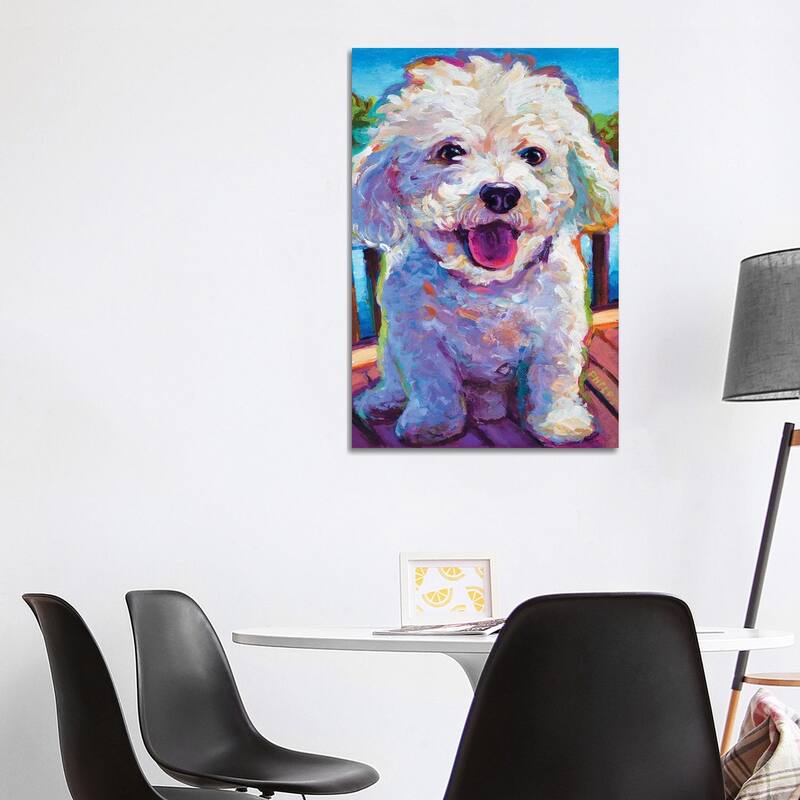 iCanvas "Bichon Frise" by Robert Phelps Canvas Print - 40x26x1.5