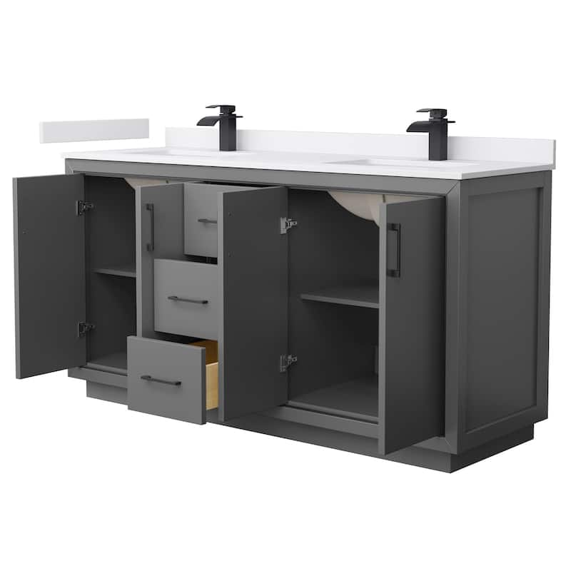 Wyndham Collection WCF1111-66D-VCA-MXX Icon 66" Free Standing Double