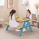 preview thumbnail 4 of 8, Kids Picnic Table Set Children Outdoor Wooden Table with Bench Seats - See Details