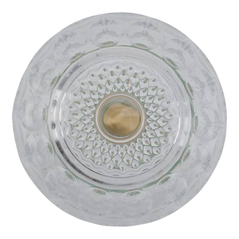 Glass Stone Jar with Fauna Lid Detailing and Textured Transparent Body
