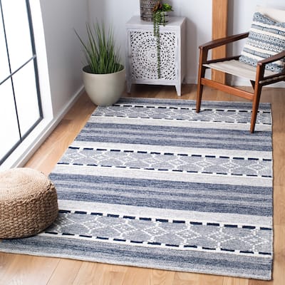 SAFAVIEH Handmade Striped Kilim Ashlee Modern Cotton Rug