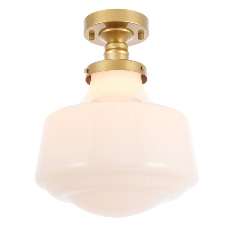 Copper Grove Limassol 1-light Frosted Glass Flush Mount