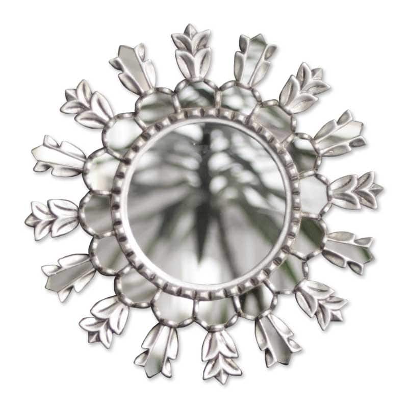 Novica Handmade Moonlit Tulips Mohena Wood Mirror (Large)