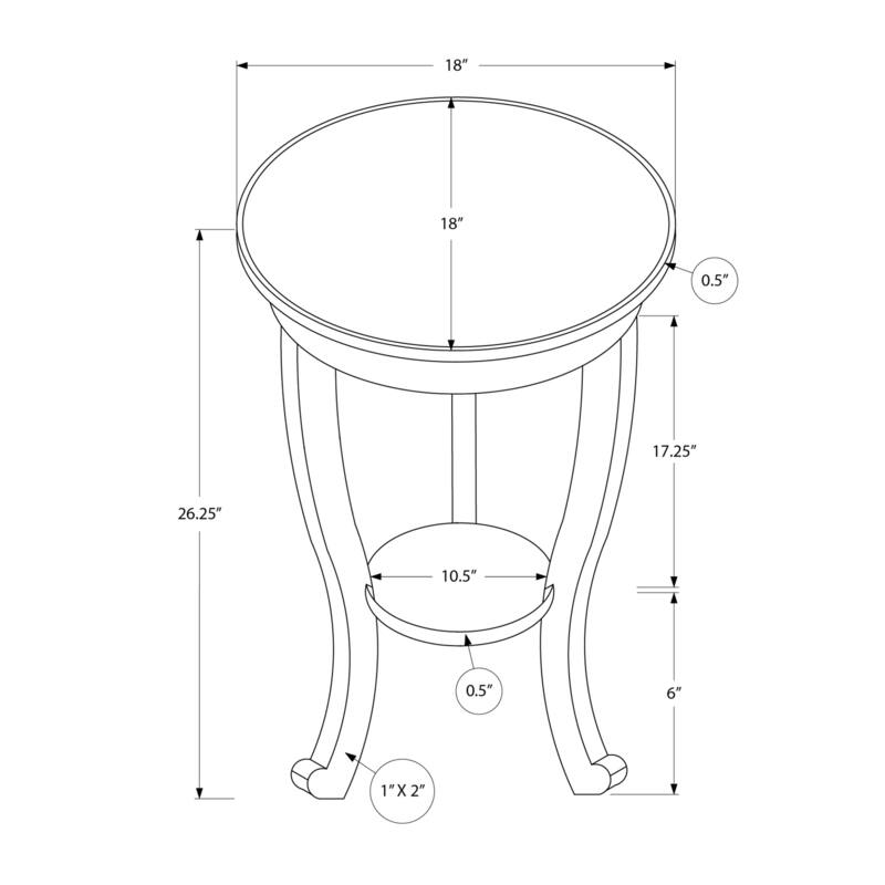 Accent Table, 2 Tier, Bedroom, End, Lamp, Nightstand, Round, Side Table, Veneer, Traditional