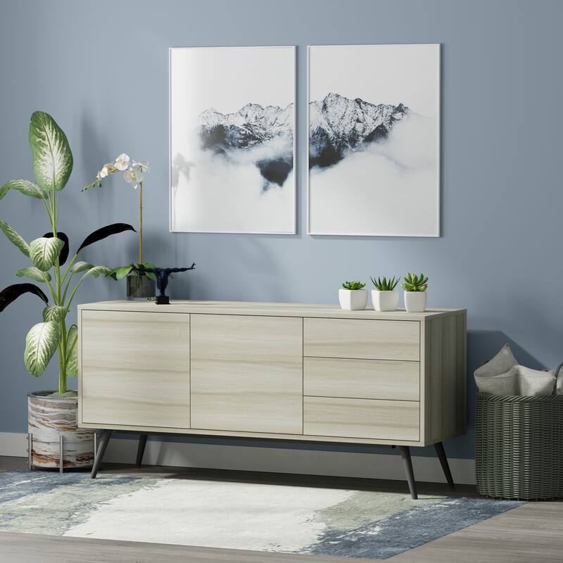 Glenwillow Home Atlas 59" Mid-Century Modern TV Stand Console